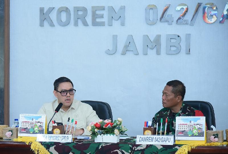 Komisi I Kunjungi KOREM 042 Di Bumi Sepucuk Jambi Sembilan Lurah