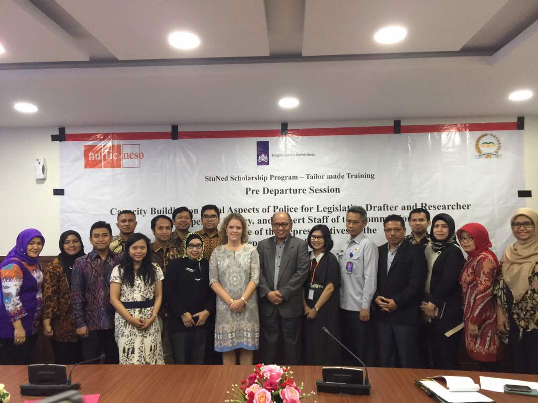 Pre Departure Session Capacity Building for Legislative Drafter, Researcher, and Expert Staff of the House of Representatives on Legal Aspects of Police, Jakarta, 20 April 2017