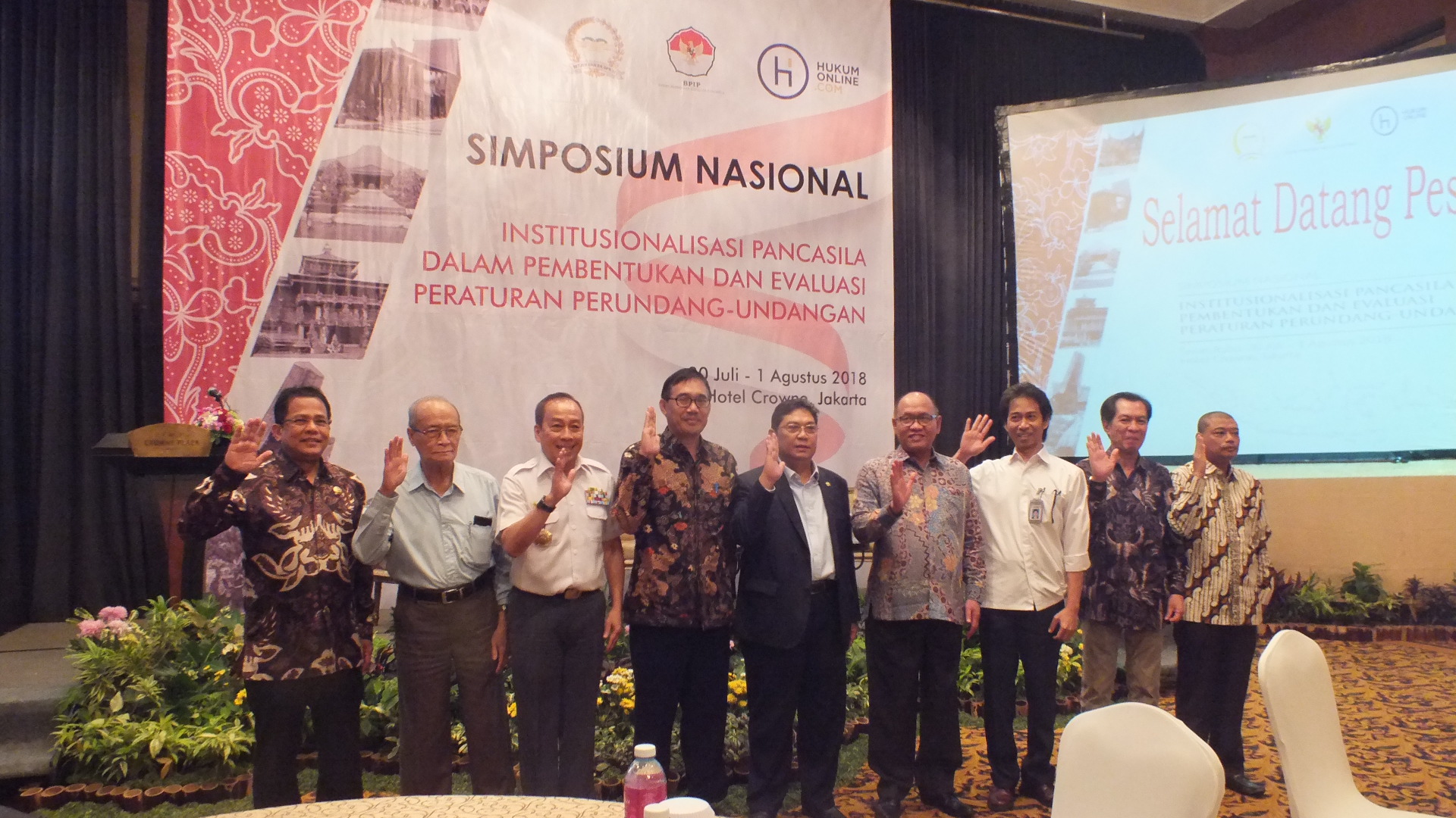 Pembukaan Simposium Nasional Pancasila: Institusionalisasi Pancasila dalam Pembentukan dan Evaluasi Peraturan Perundang-Undangan, Jakarta, 30 Juli 2018